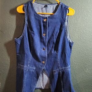 3 Stylish Vest with Button Closure Denim, Brown, & Black